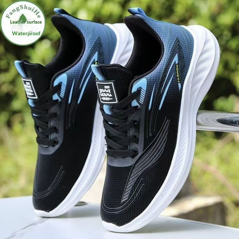 Men's Waterproof Slip-On Sneakers | Soft-Sole Leather Athletic Casual Shoes