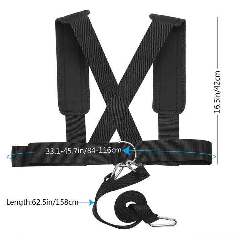 Resistance Fitness Band with Shoulder Strap for Running Speed Training Exercises