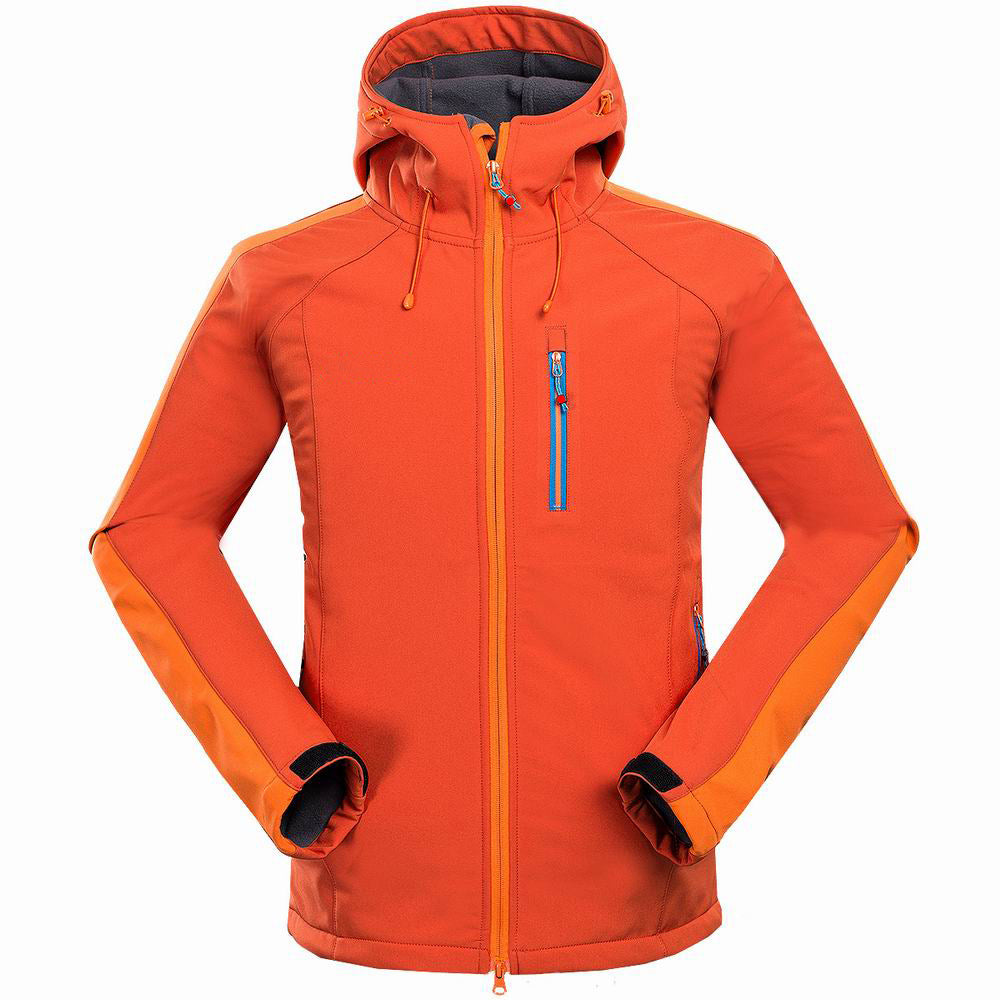 Men’s Outdoor Soft Shell Jacket for Camping Hiking and Wind Protection