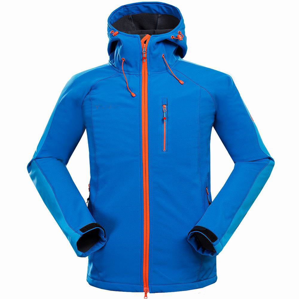 Men’s Outdoor Soft Shell Jacket for Camping Hiking and Wind Protection