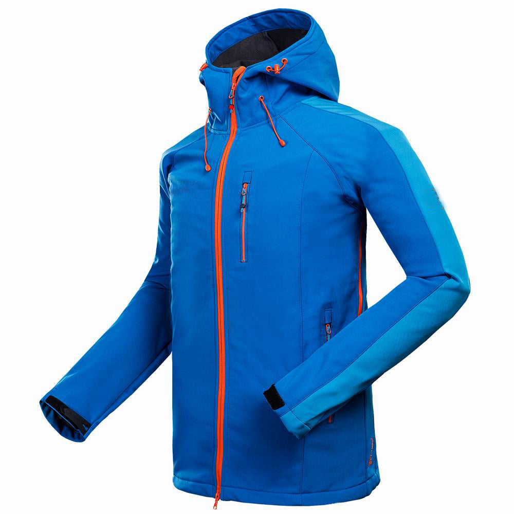 Men’s Outdoor Soft Shell Jacket for Camping Hiking and Wind Protection