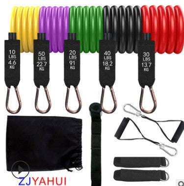 Resistance Bands Set with Door Anchor for Home Workout Training Exercises