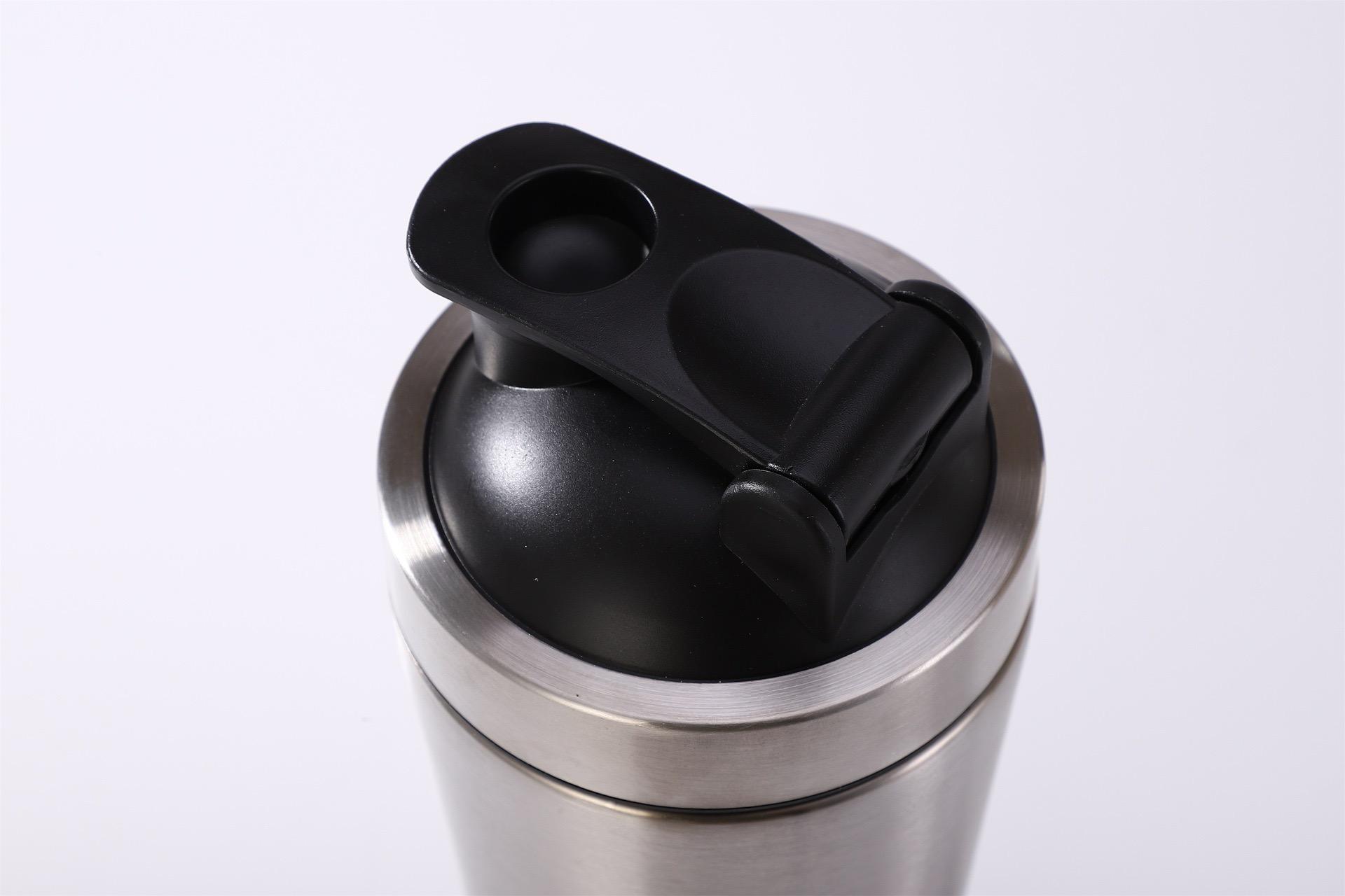304 Stainless Steel Protein Shaker Bottle with Lid and Mixing Ball
