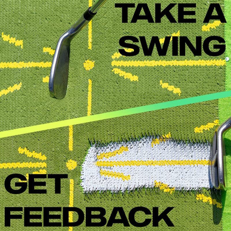Golf Swing Training Mat for Practice Tracking and Directional Accuracy Improvement
