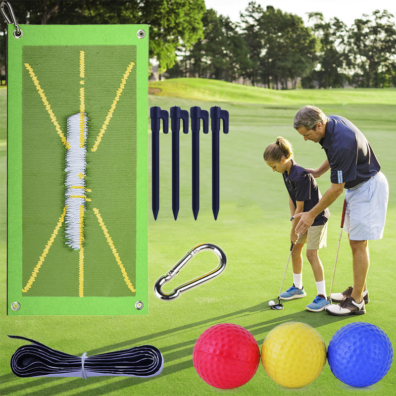 Golf Swing Training Mat for Practice Tracking and Directional Accuracy Improvement