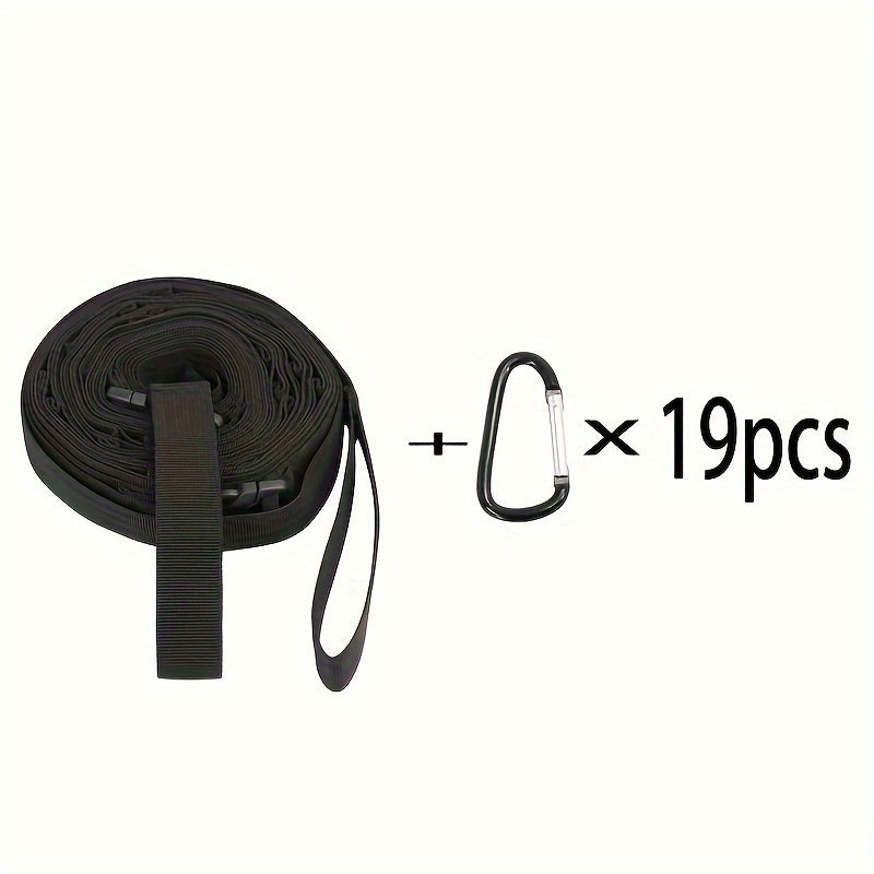 NNETM Camping Gear Storage Strap with 19 Buckles