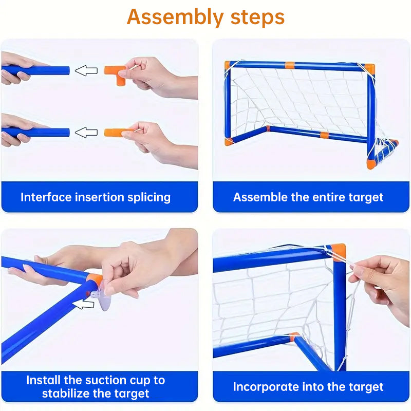 Foldable Kids Soccer Goal Set for Indoor and Outdoor Sports Play