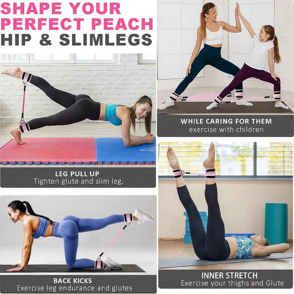 Natural Latex Resistance Bands for Hip Leg and Yoga Training Workouts