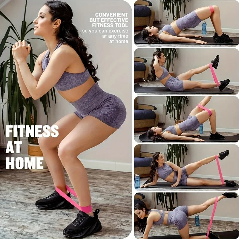 Natural Latex Resistance Bands for Hip Leg and Yoga Training Workouts