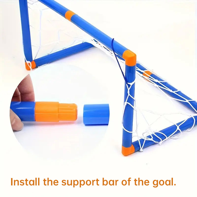 Foldable Kids Soccer Goal Set for Indoor and Outdoor Sports Play