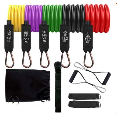 Resistance Bands Set with Door Anchor for Home Workout Training Exercises