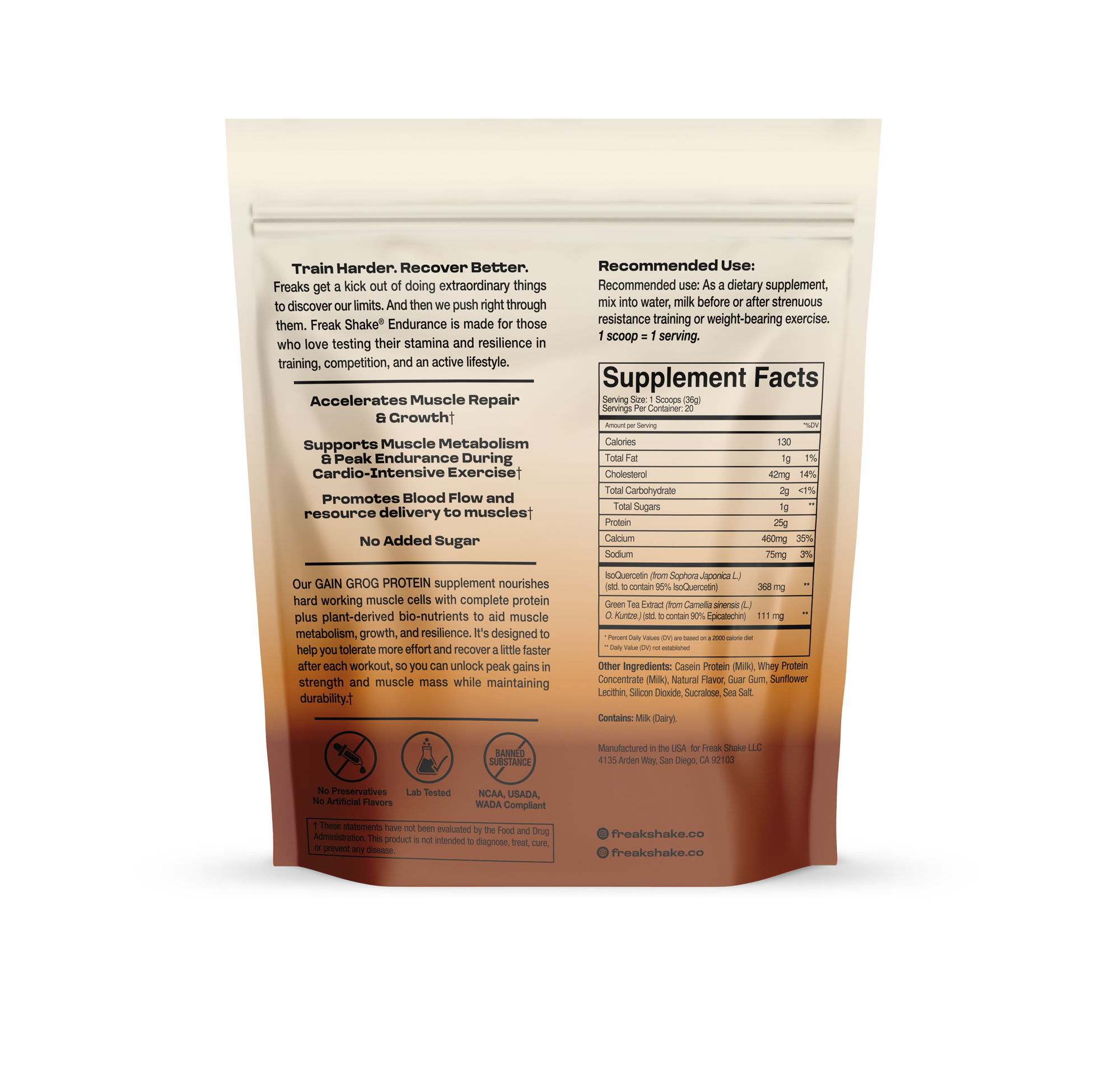 Gain Grog Vanilla Protein Mix with 20 Servings for Muscle Support