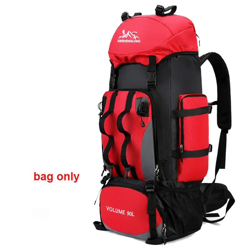 90L Waterproof Hiking Backpack for Camping Trekking and Outdoor Travel Adventures