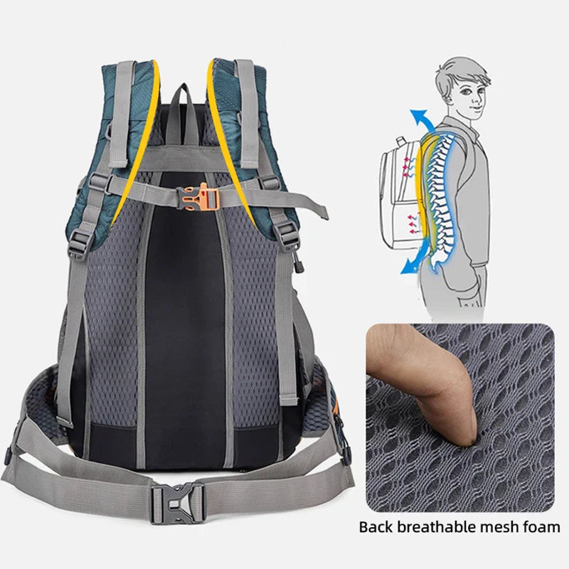 Climbing Camping Backpack Gear Storage Blue