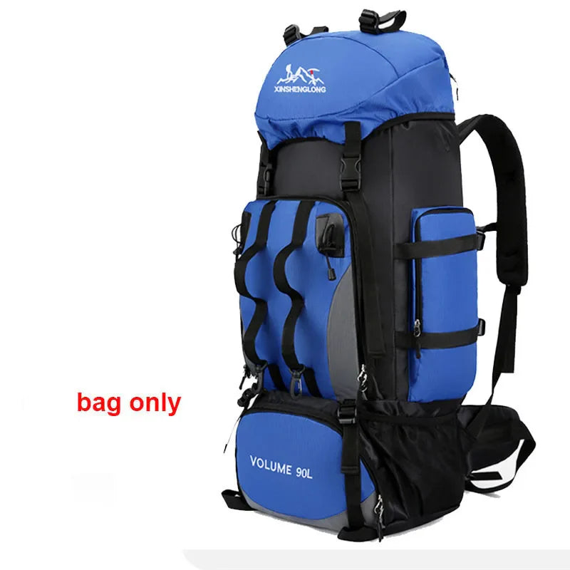 90L Waterproof Hiking Backpack for Camping Trekking and Outdoor Travel Adventures