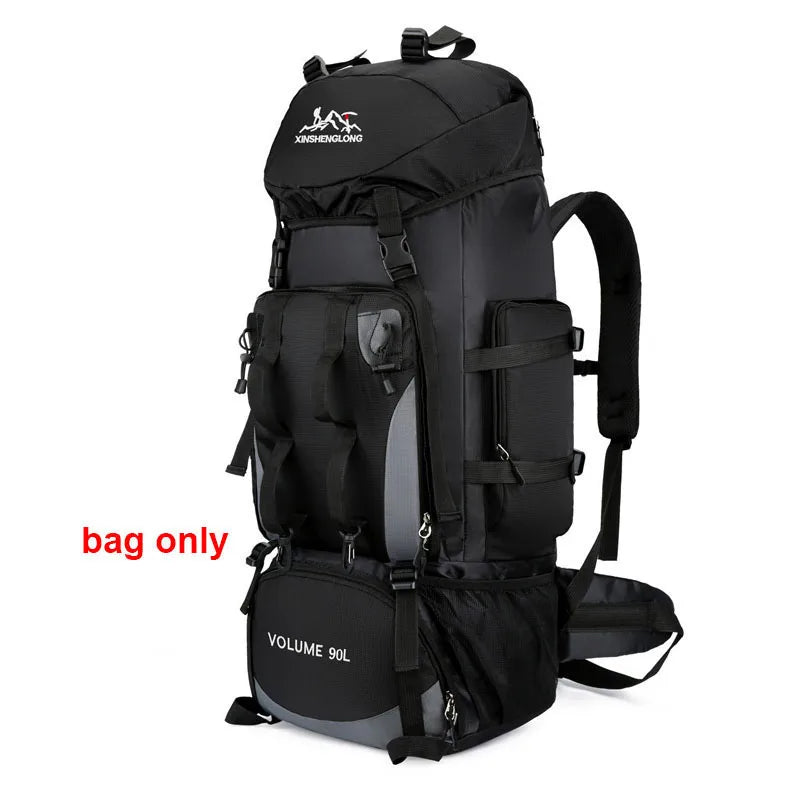90L Waterproof Hiking Backpack for Camping Trekking and Outdoor Travel Adventures