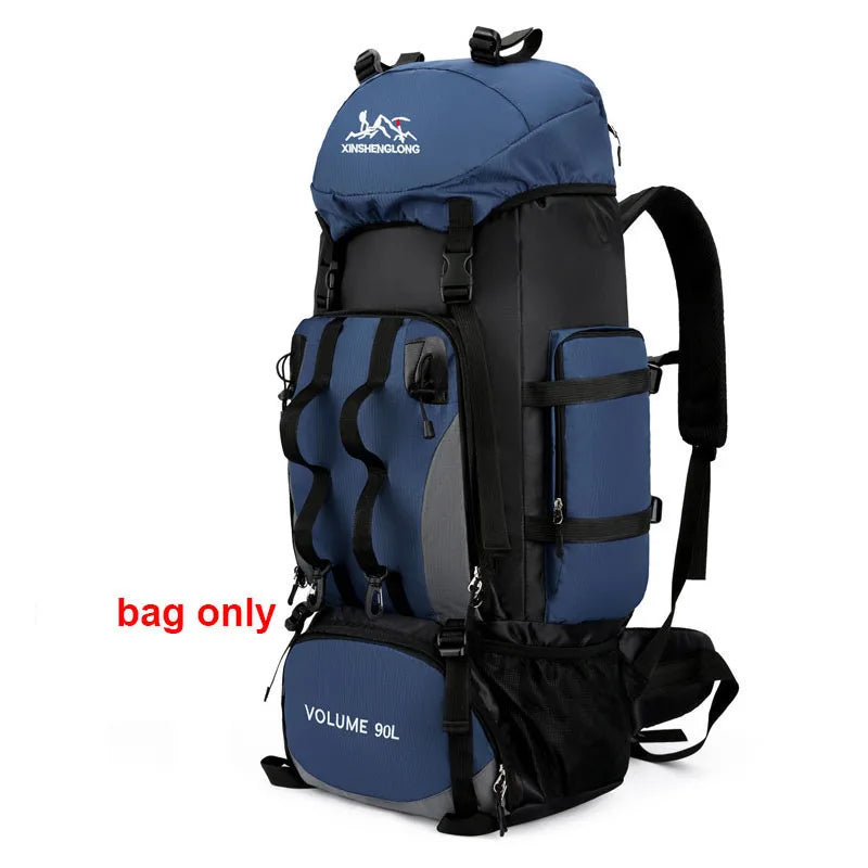 90L Waterproof Hiking Backpack for Camping Trekking and Outdoor Travel Adventures