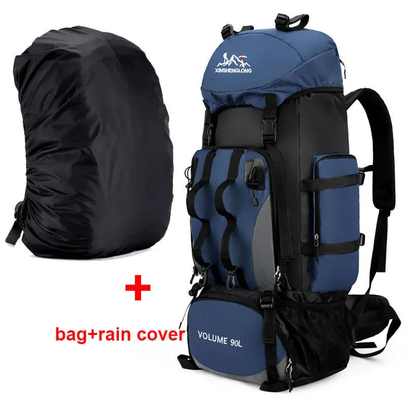 90L Waterproof Hiking Backpack for Camping Trekking and Outdoor Travel Adventures