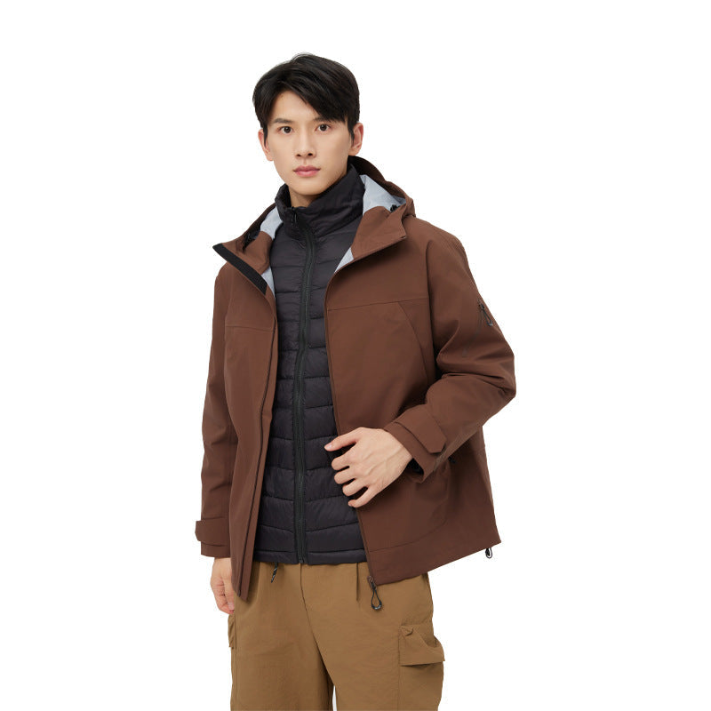 Mountain Hard Shell Jacket for Waterproof Windproof Outdoor Mountaineering Protection
