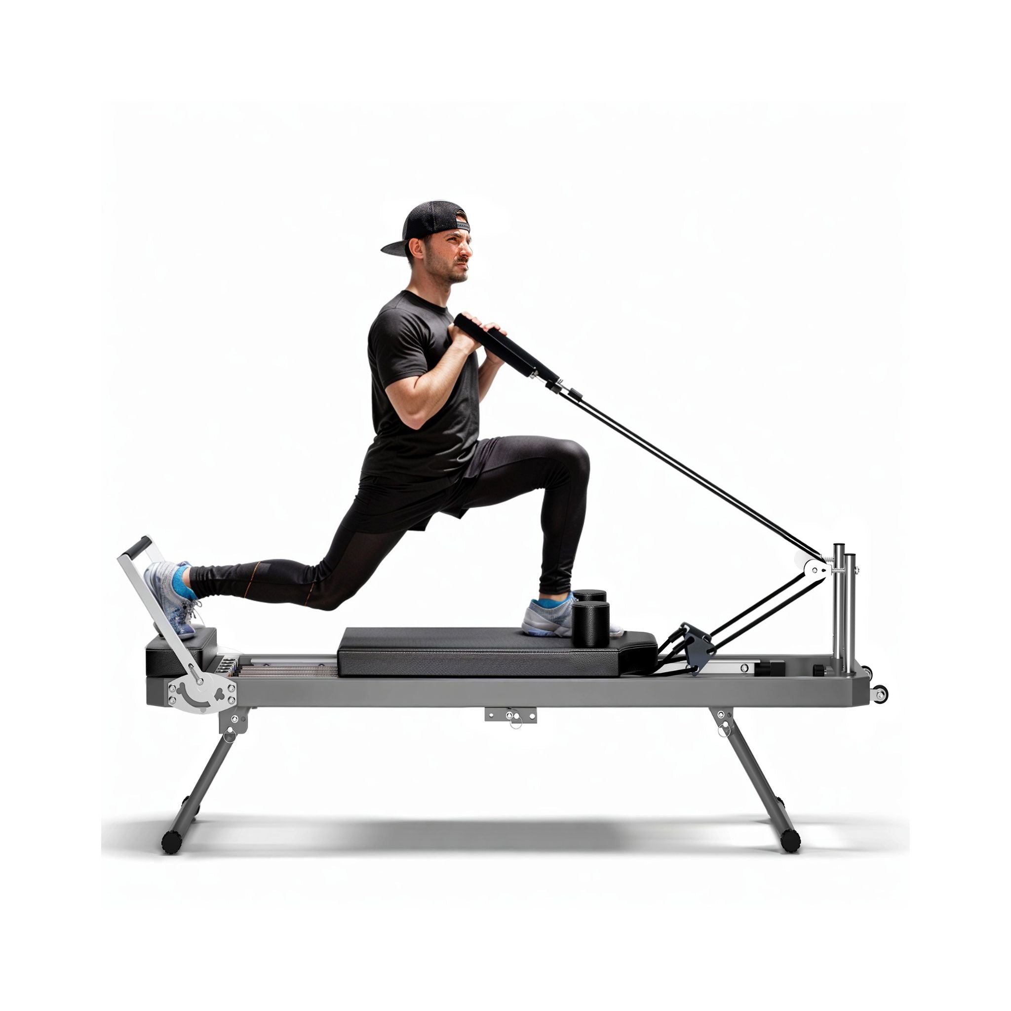 Extra-Large Pilates Reformer Machine with Resistance Cords and Rebounder Exercise