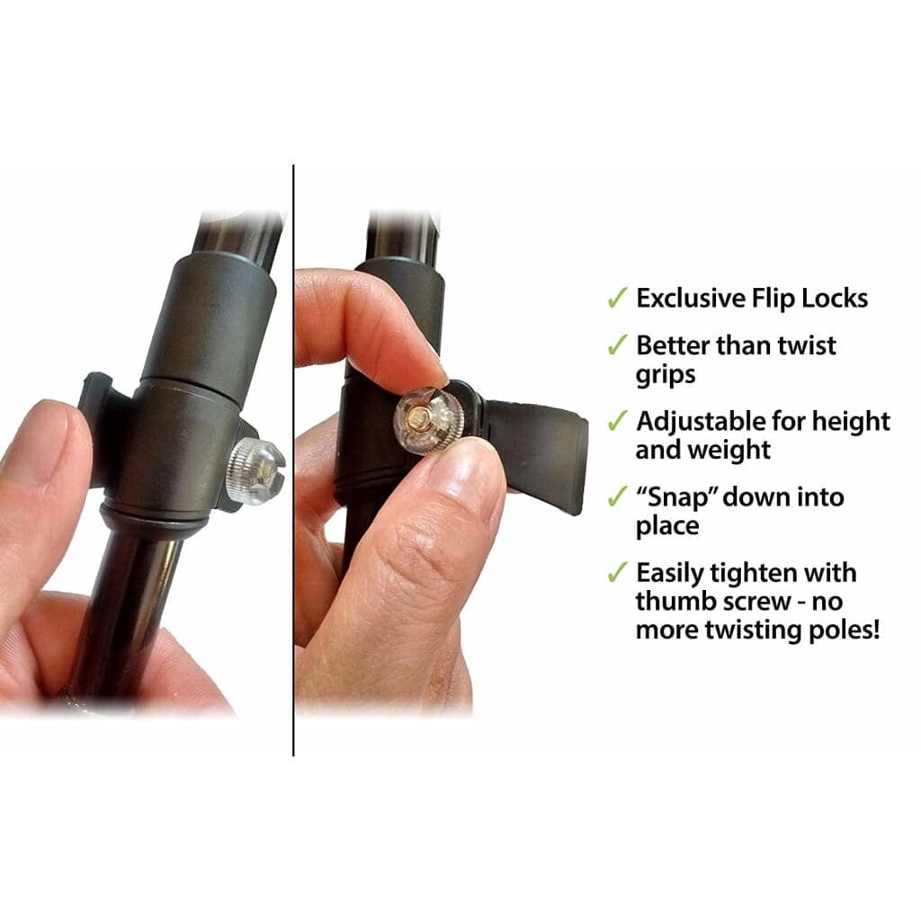 Folding Hiking Poles with Rubber Feet Bag and Comfortable Grip Options