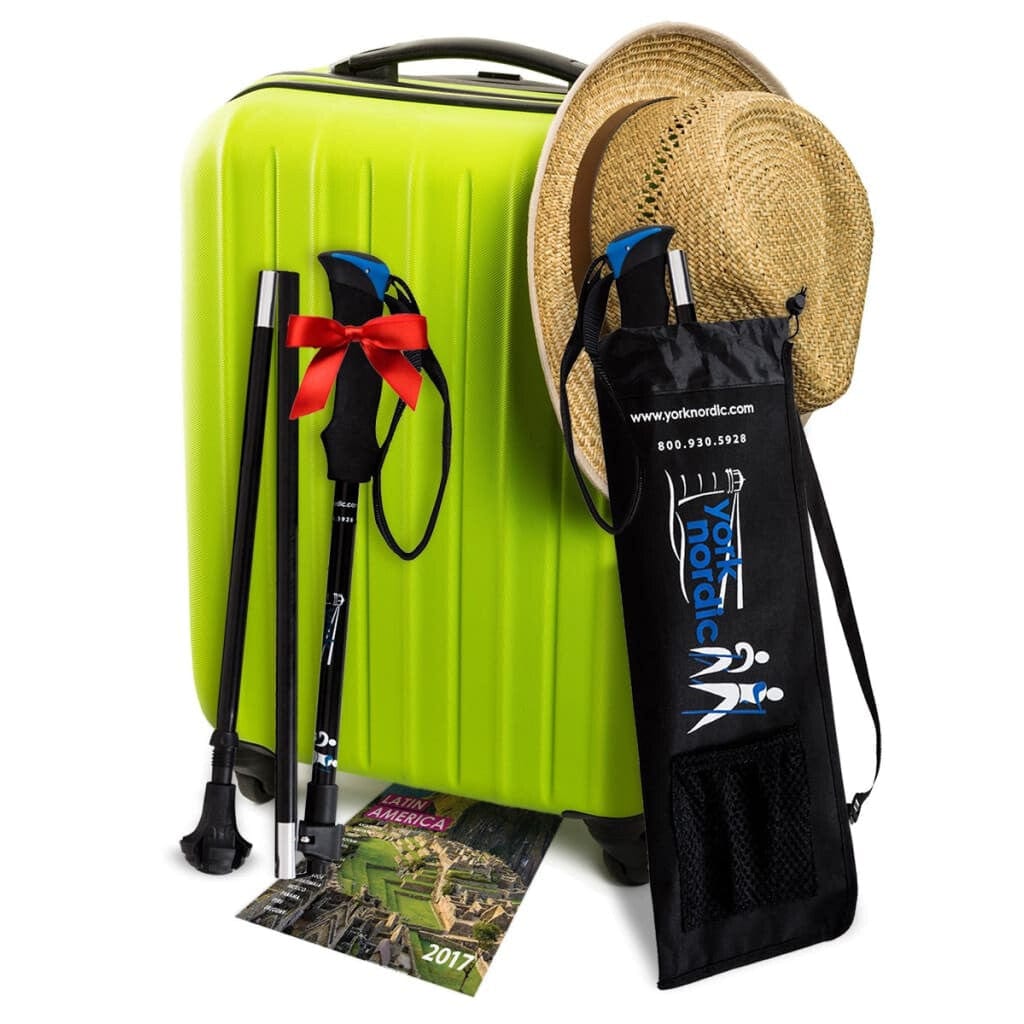 Folding Hiking Poles with Rubber Feet Bag and Comfortable Grip Options