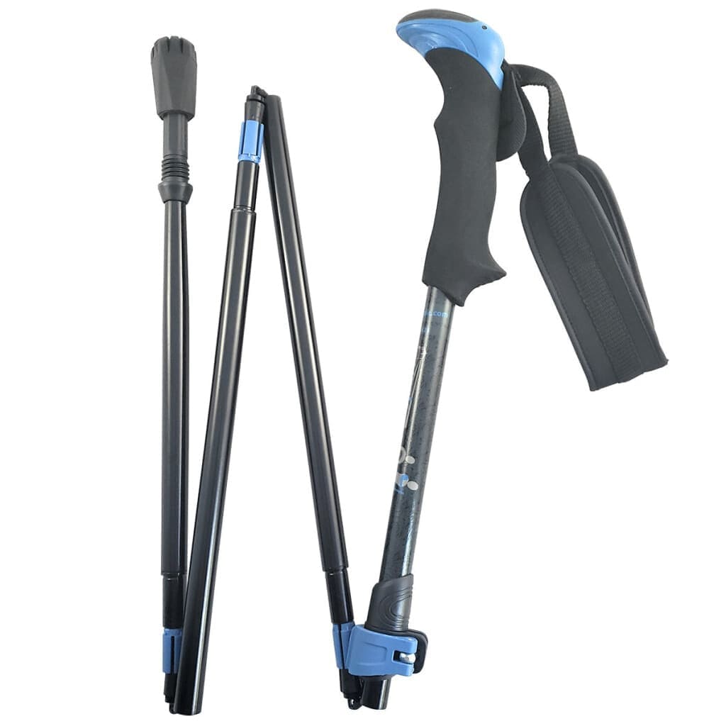 Folding Hiking Poles with Rubber Feet Bag and Comfortable Grip Options